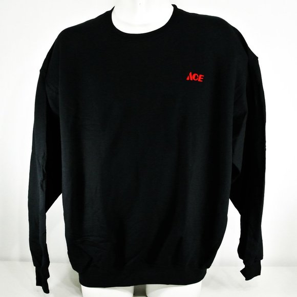 ACE Hardware Store Black Sweatshirt Employee Uniform Shirt Size L NWT - Picture 2 of 8